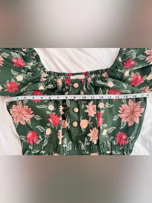 FARM Rio Green Pineapple Garden Organic Cotton Maxi Dress Size M thumbnail 15