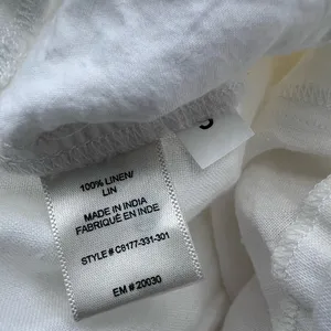 Cloth and stone Anthropologie white linen jumpsuit wide leg crop S thumbnail 5