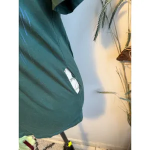 Armani Exchange Womens V-Neck Graphic Tee Forest Green‎ Logo T-Shirt Size S flaw thumbnail 3