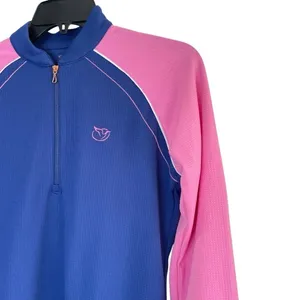 EP NEW YORK LONG SLEEVE MANDARIN COLLAR ZIP POLO SIZE S. Golf thumbnail 4