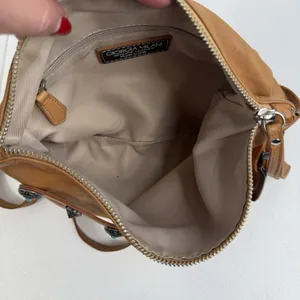 GIORGIA MILANI Crossbody‎ Bag Purse Shoulder Tan Italian Leather Western Conchos thumbnail 10