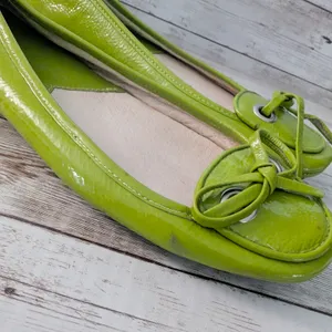 Michael Kors Flats - Green Flats Size 6.5 M - Leather Upper - Cosmetic Issues thumbnail 11
