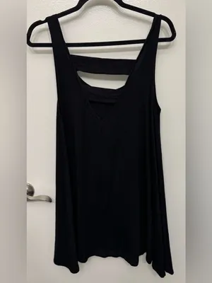 EUC Garage Black Mini Dress | Casual FlowyGoing Out Dress thumbnail 2