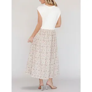 NWT Baltic Born Myra Sweater Midi Dress Sz Small Ivory Coral Floral Knit Pockets thumbnail 4