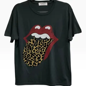 Daydreamer Free‎ People Rolling Stones Leopard Graphic T-Shirt Oversized XS thumbnail 2