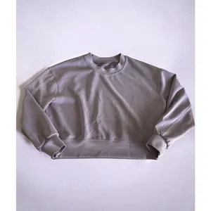 LULULEMON Softstreme Perfectly Oversized‎ Crop Sweatshirt Sz ~2 Purple Lavender thumbnail 3