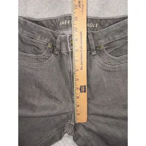 American Eagle Jeans Womens 4 Gray Stovepipe High Rise Straight Leg Stretch‎ thumbnail 8