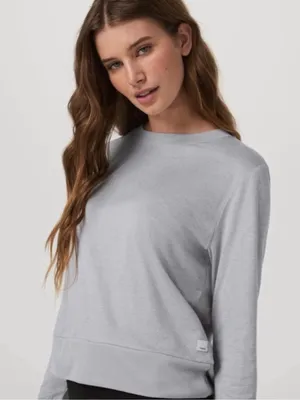 Vuori Daydream Crew Long Sleeve - Light Heather Grey - Size XL (Approx) - NWOT thumbnail 1
