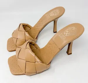 Vince Camuto Brelanie Tan Leather Woven Braided Strap Mule Sandal NEW, Size 8 thumbnail 1