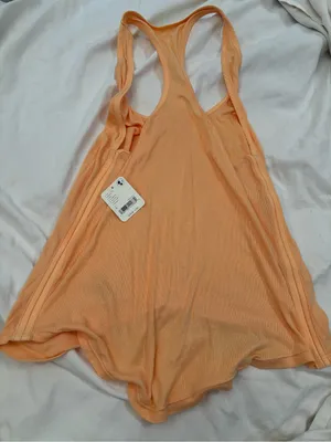Free People Movement Peach Orange Ribbed Racerback Tank Top Size S NWT thumbnail 5