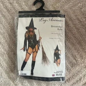 Leg Avenue Broomstick Babe Halloween Witch Costume thumbnail 1