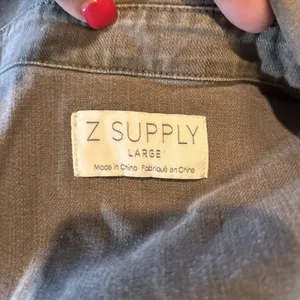 Z Supply Utility Jacket Large Olive Green‎ Button Front Cotton Blend Lightweight thumbnail 3
