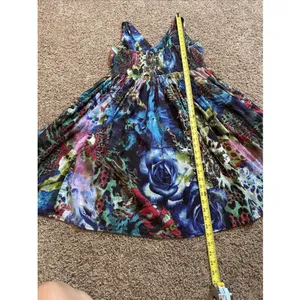 Vintage Lola P Y2K Floral Sleeveless Embellished Dress Size Large Boho Whimsy thumbnail 8