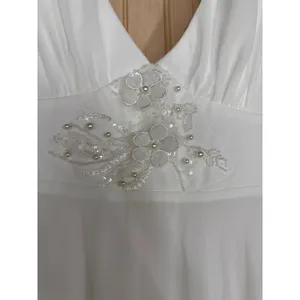 NWT Lulus Angelic Adoration White Backless Maxi Dress Wedding Bridal Bride Sz M thumbnail 9