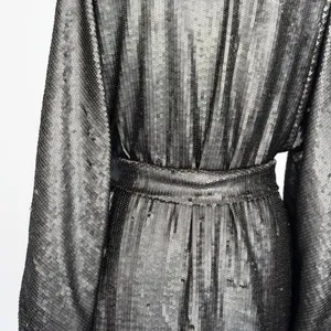 Anine Bing. Angie Sequin‎ Belted Mini Dress In Sequins. thumbnail 13