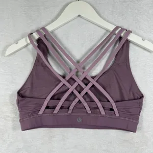 Lululemon Free To Be Elevated Bra Purple Strappy Back Yoga‎ Sports Bra Size 10 thumbnail 4