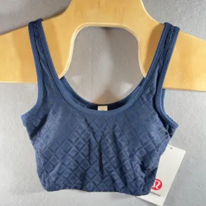 477 |‎ NWT Lululemon Textured Mesh Tennis Tank Built-in Bra Women XXS Club Blue thumbnail 1