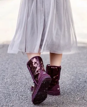 UGG Purple Port Short Sparkle Uggs- Size 5 thumbnail 1