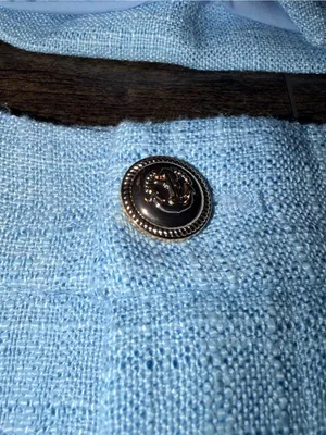 Commense Textured Metal Button Vest & Shorts Set - Blue thumbnail 5