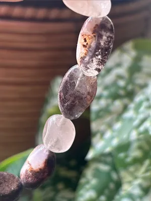 Garden quartz lodolite crystal stretch bracelet thumbnail 4