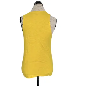Madewell Womens Blouse Top Tank Sleeveless Preppy Bohemain Boho Yellow Sz Small thumbnail 3