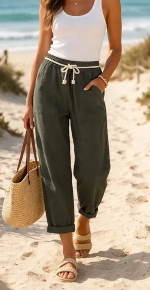 Grey State Cotton & Linen Sedona Pant - NWT - Size 3 (US L) thumbnail 1