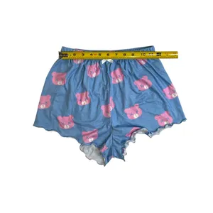 ROMWE Blue and Pink Bear Print Sleep Shorts thumbnail 3