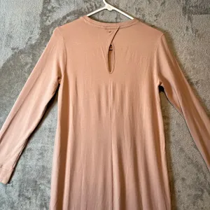 Cuyana Womens Pima Cotton Midi Dress Long Sleeve Keyhole Back Pink Size Small‎ thumbnail 3