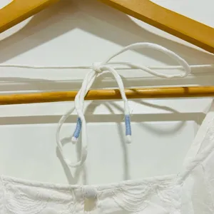 Anthropologie Shirt Women SIZE XXS White Romantic Babydoll Embroidered Victorian thumbnail 7