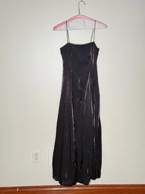 Zum Zum by Niki Livas Iridescent Metallic Purple Maxi bubble hem Dress thumbnail 6