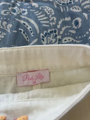 Pink Lily Cream denim skirt thumbnail 3
