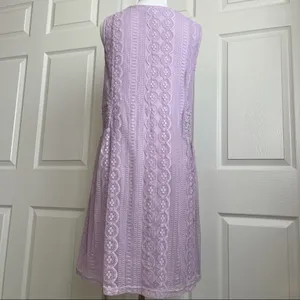 NWT Francesca’s (Blue Rain) Lavender Lace Shift Dress M thumbnail 5