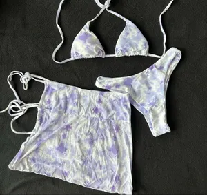 Boutique Purple tie dye three pieces set thumbnail 2
