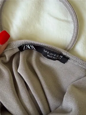 Zara Silver Draped Cowl Neck Bodysuit thumbnail 4