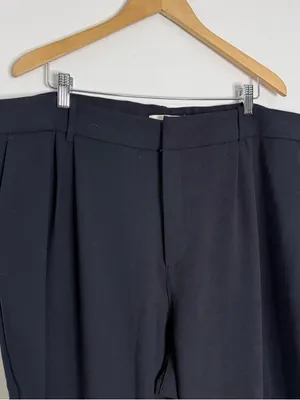 Abercrombie & Fitch Wide Leg Dress Pants XXL NWT Navy High Rise thumbnail 4