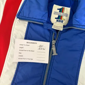 Vintage NUMBER 1 SKI Colorblock Jacket Blue Red White Retro 80s 90s Medium thumbnail 11