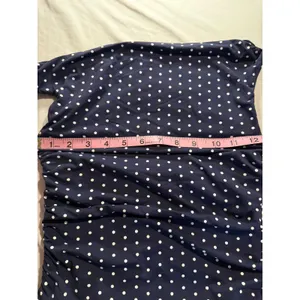 SUUKSESS Navy Blue Polka Dot One Shoulder Ruched Tank Top XS thumbnail 4