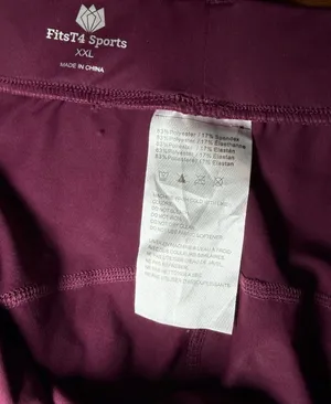 FitsT4 Sports Women's Riding Tights, Plum, XXL, Full Grip Leggings thumbnail 3
