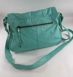 Latigo Turquoise Teal Leather Messenger Bag Y2K Boho Shoulder Crossbody Purse‎ thumbnail 1