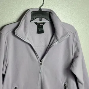 L.L. Bean Women Full Zip Lilac‎ Purple Full Zip Jacket size Small. thumbnail 4