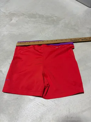 Nike pro Red Performance Shorts with Purple Waistband medium thumbnail 7