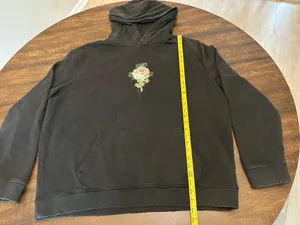 AllSaints Wreath Oth Rose Cross Hoodie Pullover Black XXL thumbnail 5