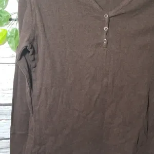The North Face top button long sleeve shirt sz Lg thumbnail 6