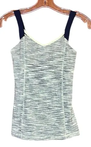 Lucy Black and Yellow Fitted Sleeveless Tank Top with Built in Shelf Bra thumbnail 1