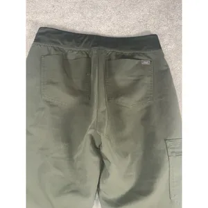FIGS Zamora Jogger Scrub Pants Dark Olive Green Drawstring Women S/P thumbnail 8