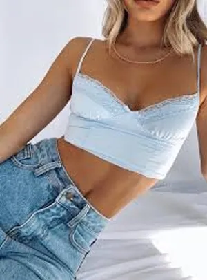 PRINCESS POLLY Old School Love Cropped Cami Top thumbnail 1