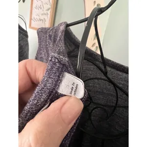 Athleta Purple Heathered‎ Open Back Pose Long Sleeve Top Size S thumbnail 4