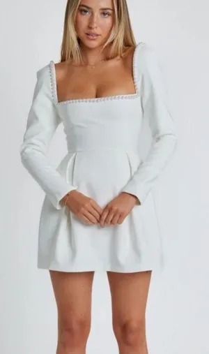 Odd Muse White Pearl Dress NWT thumbnail 1