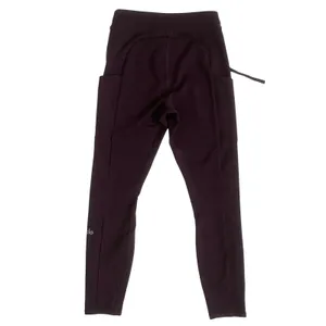 Alo Yoga Women XS‎ Plum Burgundy Cargo Pocket Drawstring Leggings Sweatpants thumbnail 4