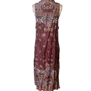 Free people‎ come see about me longline vest duster paisley print sz M thumbnail 8